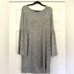 Dalia bell sleeve Gray Knit Dress
